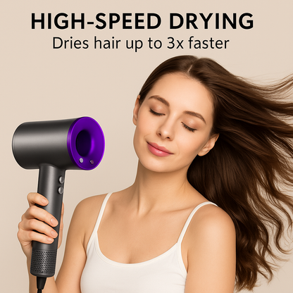 High-Speed Blow Dryer with Ionic Technology – 5 Attachments + Stand